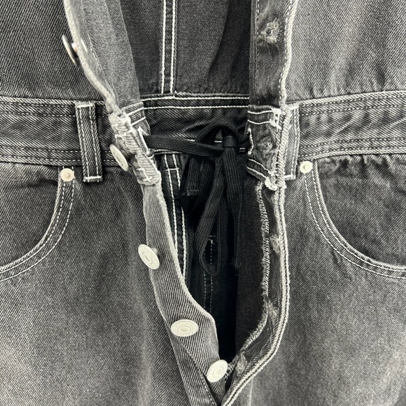 Levi’s Sz Large Sleeveless Black Denim Jumpsuit - Picture 6 of 14